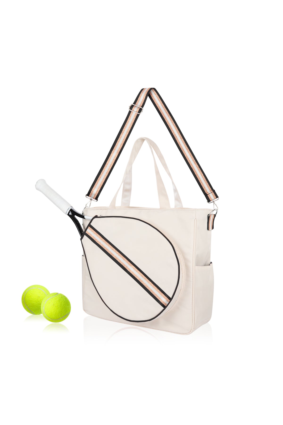 The Sport Carryall in Black - Chic Tennis Tote